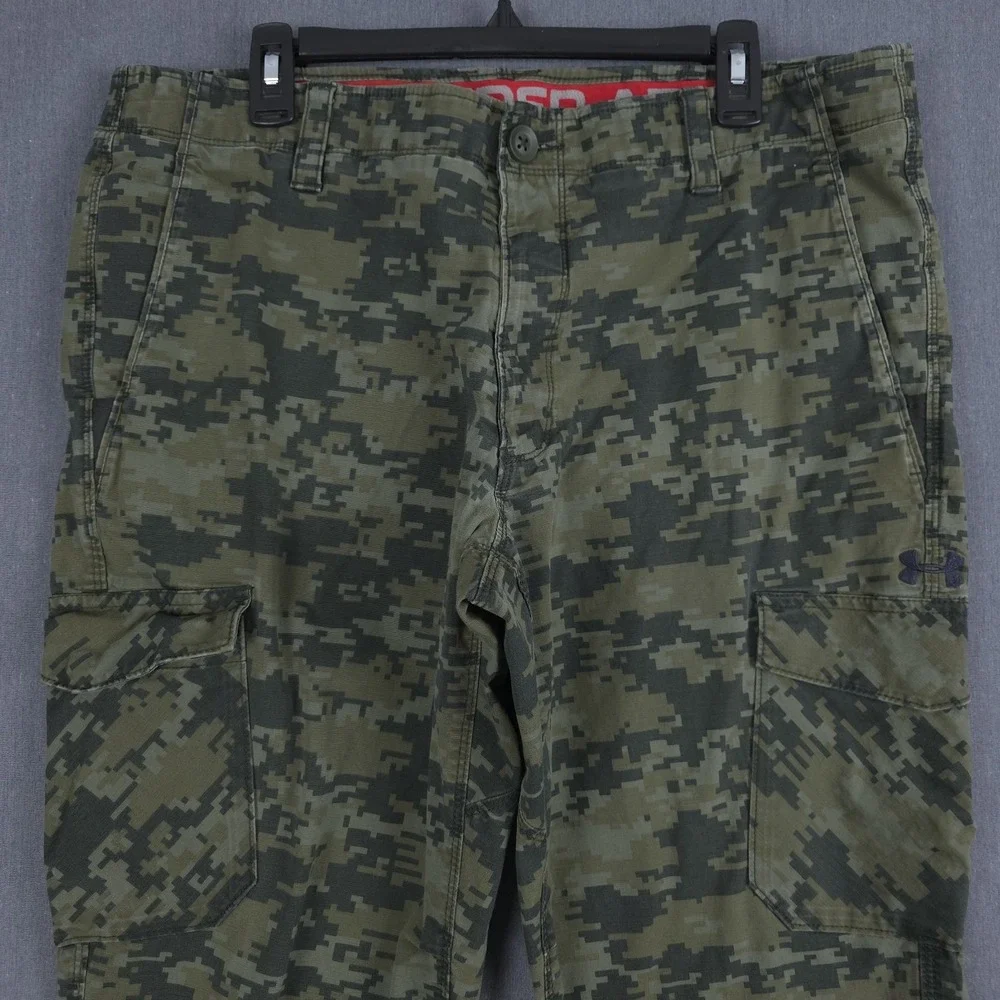 Under Armour‎ Cargo Pants Mens 38x32 (Fits 37x30) Digital Camo Tactical Military